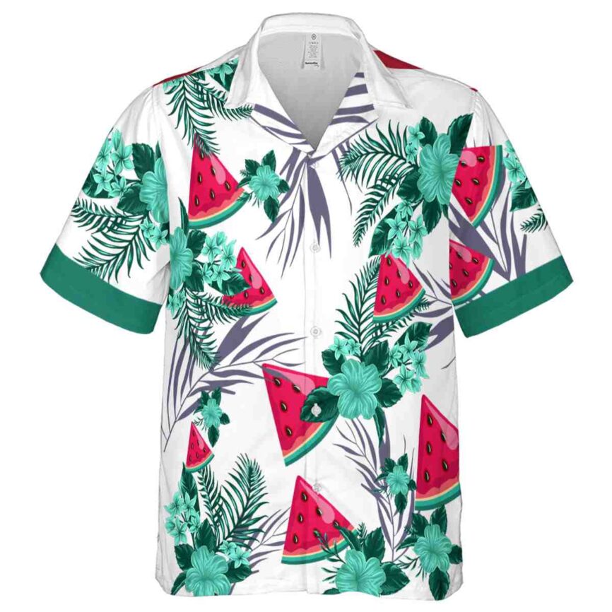 Watermelon US Flag Floral Hawaiian Shirt Fashion forward