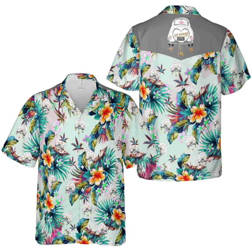 Wedding Floral Burst Hawaiian Shirt Premium grade