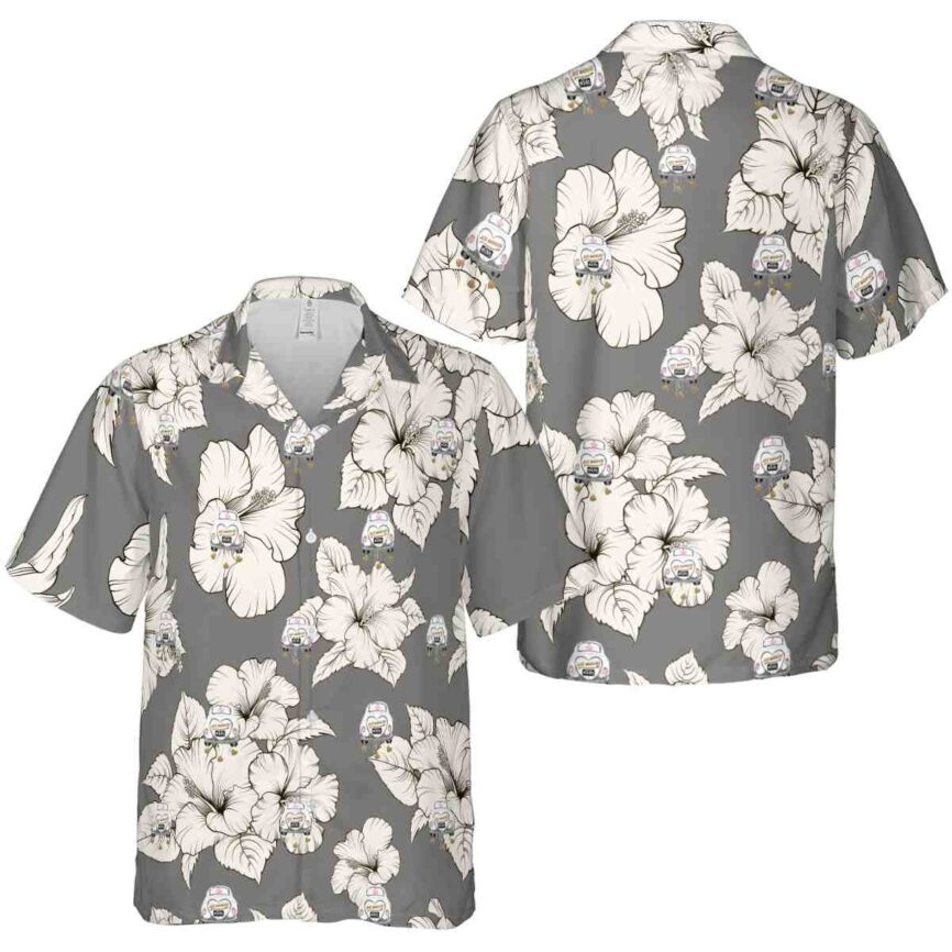 Wedding Hibiscus Flower Hawaiian Shirt Premium grade