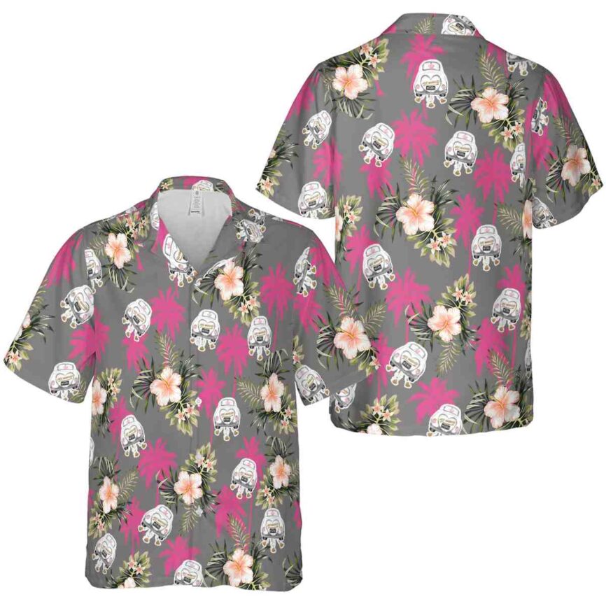 Wedding Hibiscus Palm Hawaiian Shirt Premium grade