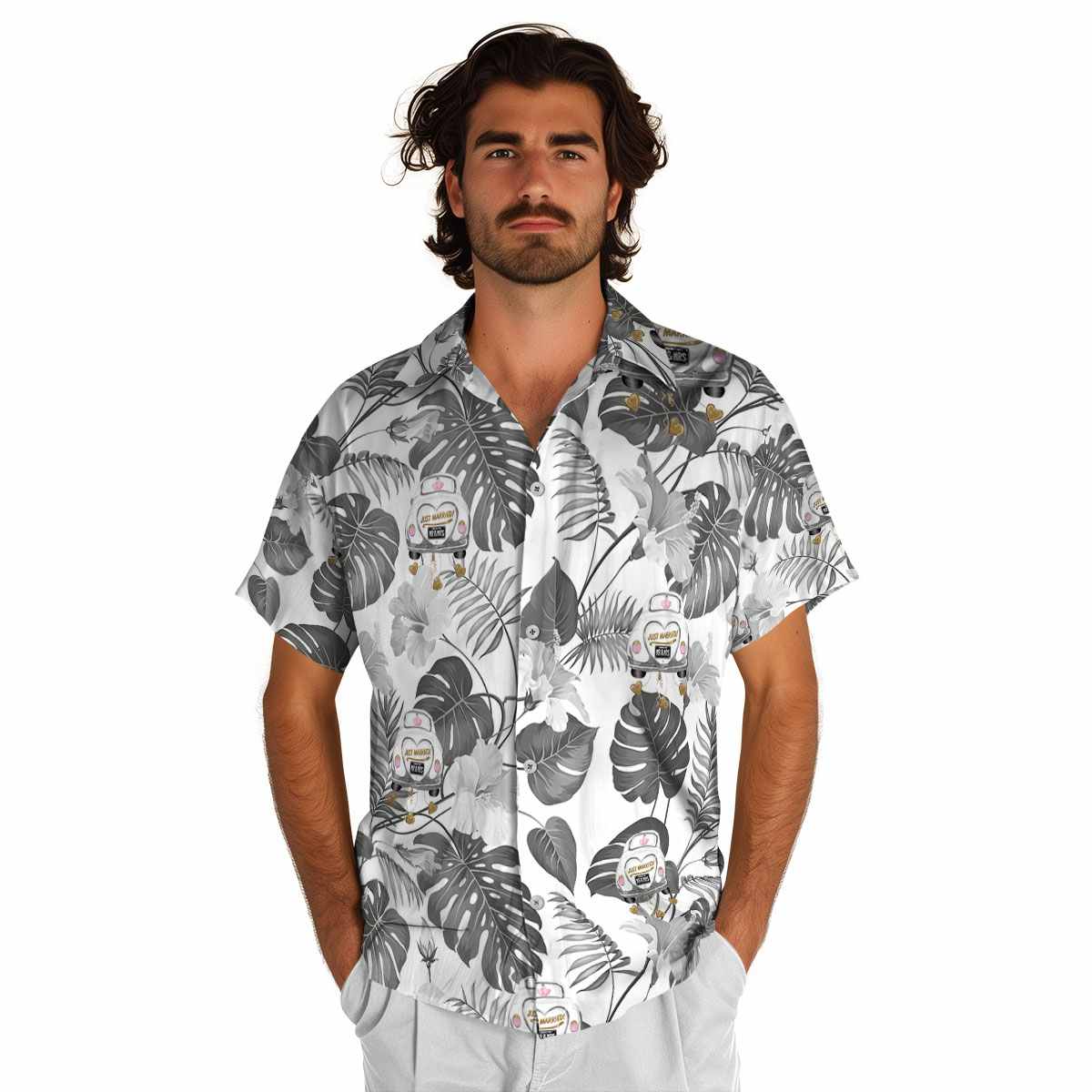 Wedding Leaf Pattern Hawaiian Shirt New Arrival Wedding Leaf Pattern Hawaiian Shirt New Arrival