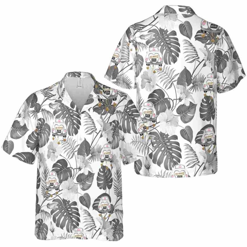 Wedding Leaf Pattern Hawaiian Shirt Premium grade