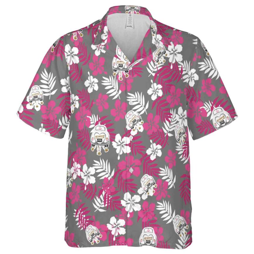 Wedding Leafy Hibiscus Hawaiian Shirt Fashion forward