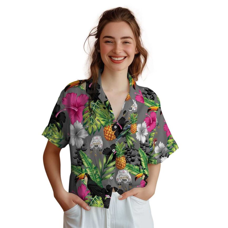 Wedding Leafy Toucan Hawaiian Shirt Top rated