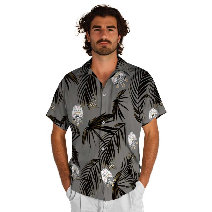Wedding Monochrome Palm Hawaiian Shirt New Arrival