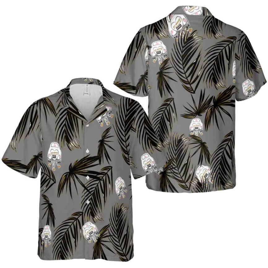 Wedding Monochrome Palm Hawaiian Shirt Premium grade