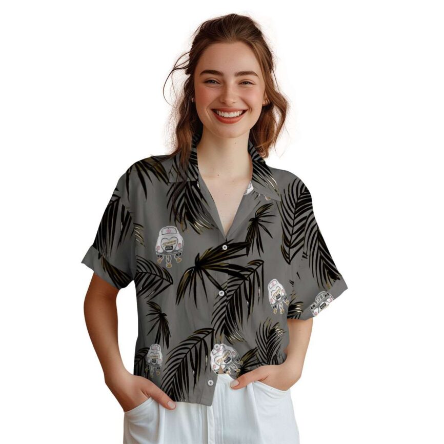 Wedding Monochrome Palm Hawaiian Shirt Top rated