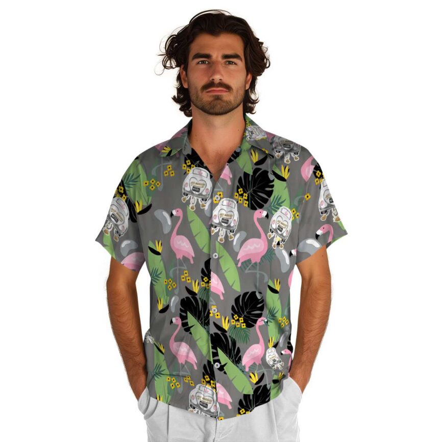 Wedding Pink Flamingo Hawaiian Shirt New Arrival