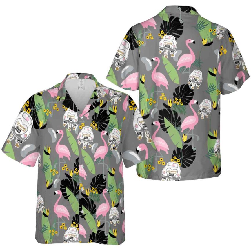Wedding Pink Flamingo Hawaiian Shirt Premium grade